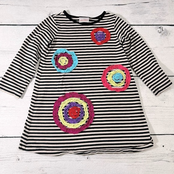 Hanna Andersson Other - Hanna Andersson Black White Striped Long Sleeve Dress